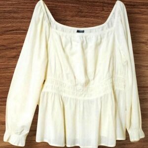 Torrid Elegant Cream Textured Blouse